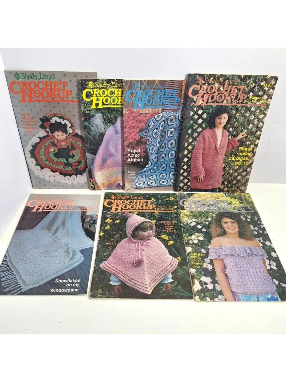 Shady Lanes Crochet Hookup Magazine Issues 4-9 11 1987 1988 Vintage Patterns